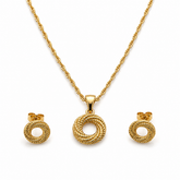 Abuda Maha Halo Ring Gold Jewelry Set image 1