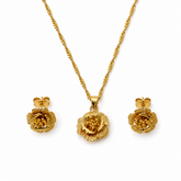 Abuda Zahira Rose Bloom Gold Jewelry Set image 1