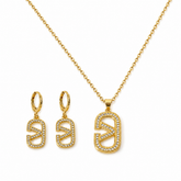 Abuda Dalia Maze Link Gold Jewelry Set image 1