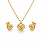 Abuda Mira Heart Locket Gold Jewelry Set image 1