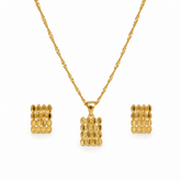 Abuda Zaina Mosaic Bar Gold Jewelry Set image 1