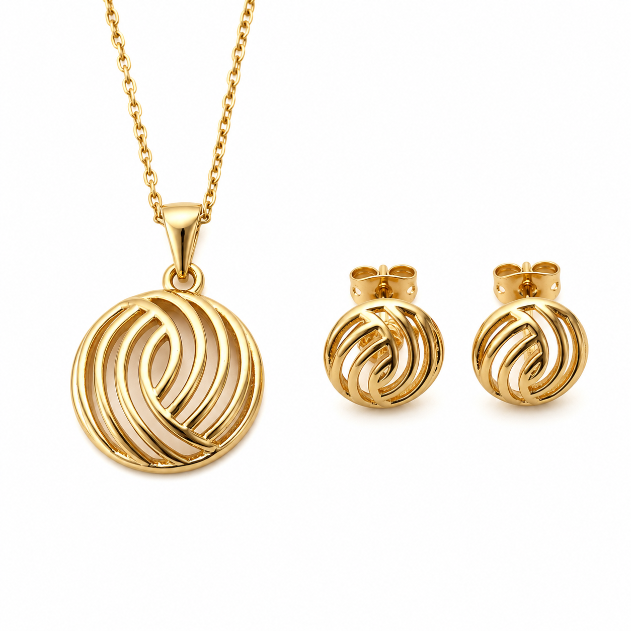Abuda Noor Spiral Gold Jewelry Set image 1