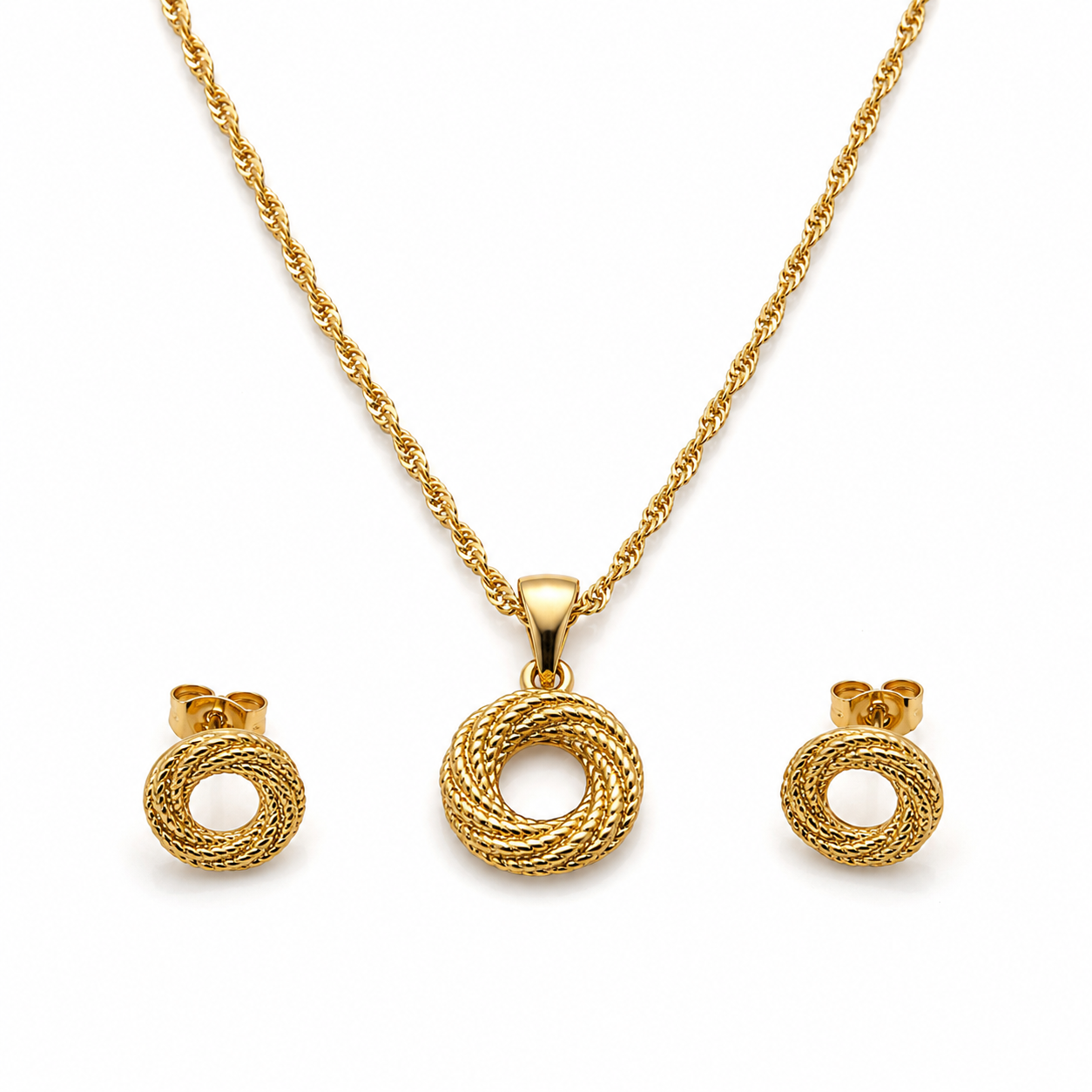 Abuda Maha Halo Ring Gold Jewelry Set image 1
