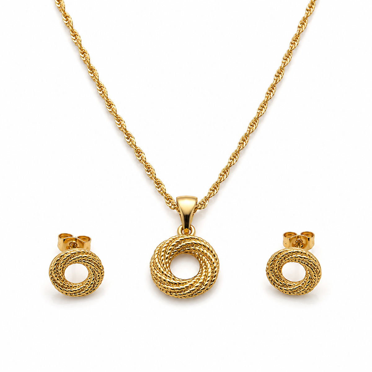 Abuda Maha Halo Ring Gold Jewelry Set image 1