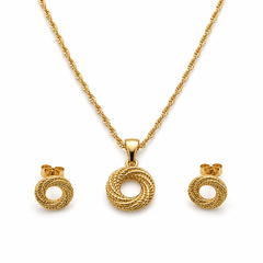 Abuda Maha Halo Ring Gold Jewelry Set image 1