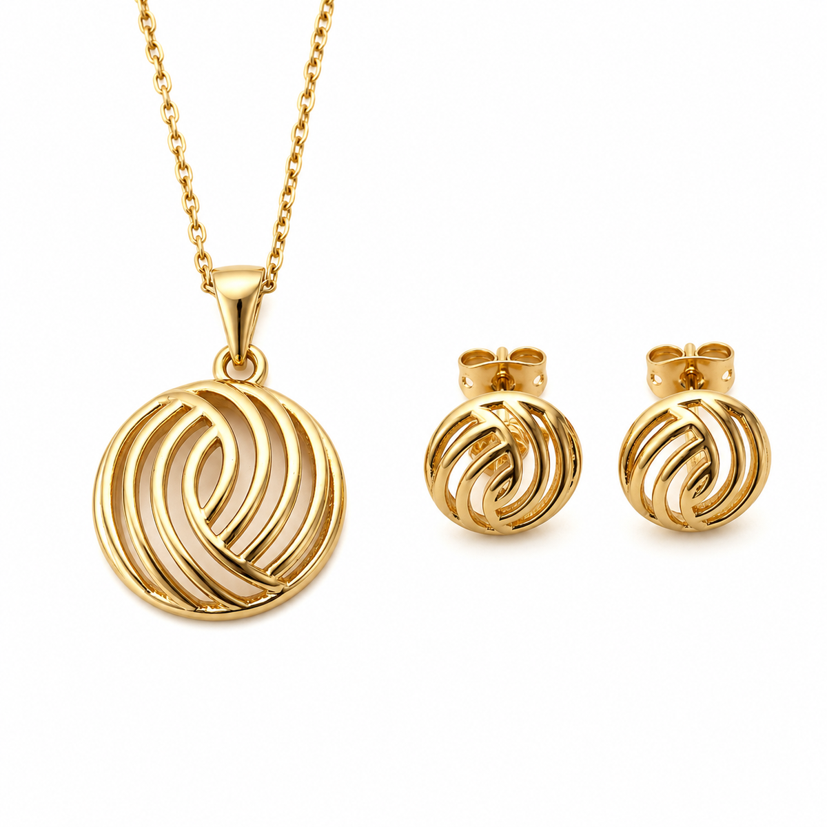 Abuda Noor Spiral Gold Jewelry Set image 1