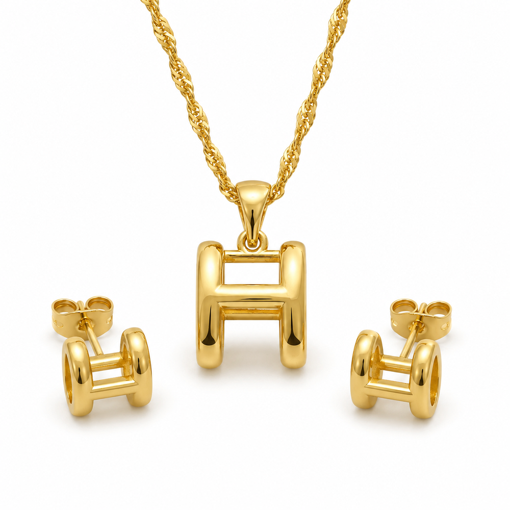 Abuda Hala Heritage H Gold Jewelry Set image 1