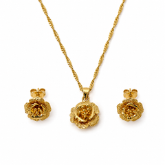 Abuda Zahira Rose Bloom Gold Jewelry Set image 1