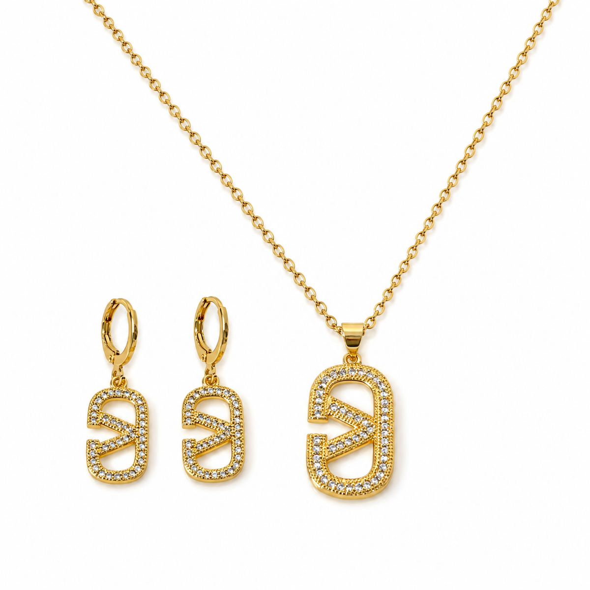 Abuda Dalia Maze Link Gold Jewelry Set image 1