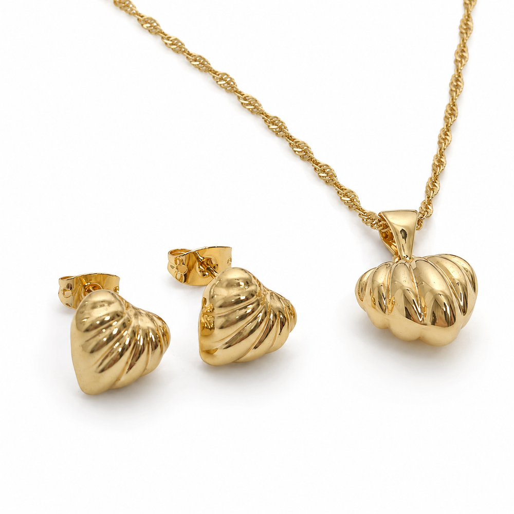 Abuda Shams Seashell Fan Gold Jewelry Set image 1