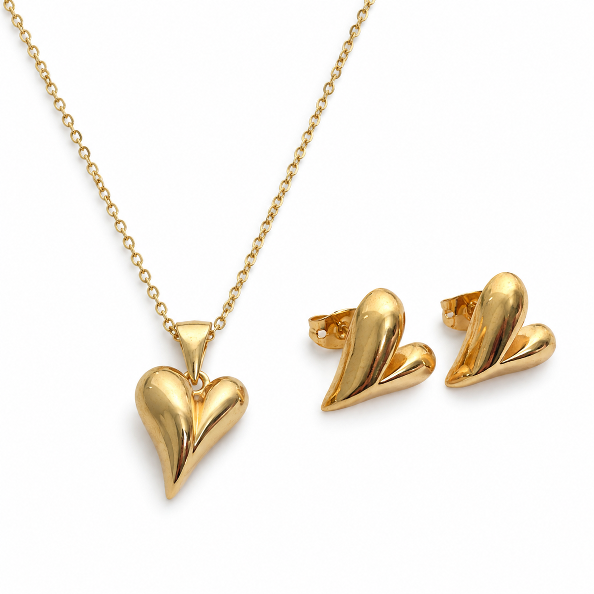Abuda Leena Winged Heart Gold Jewelry Set image 1