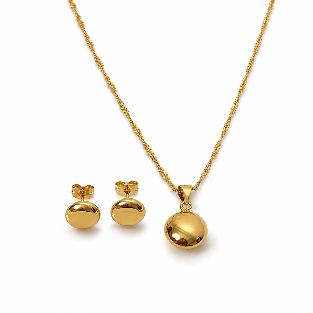 Abuda Hessa Dome Bell Gold Jewelry Set image 1