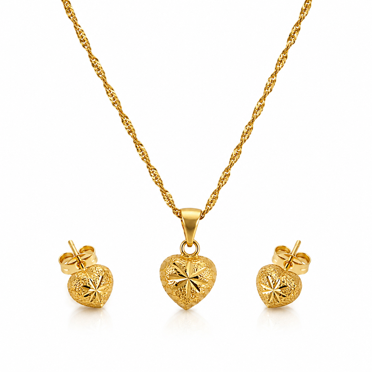 Abuda Zahra Heart Bloom Gold Jewelry Set image 1