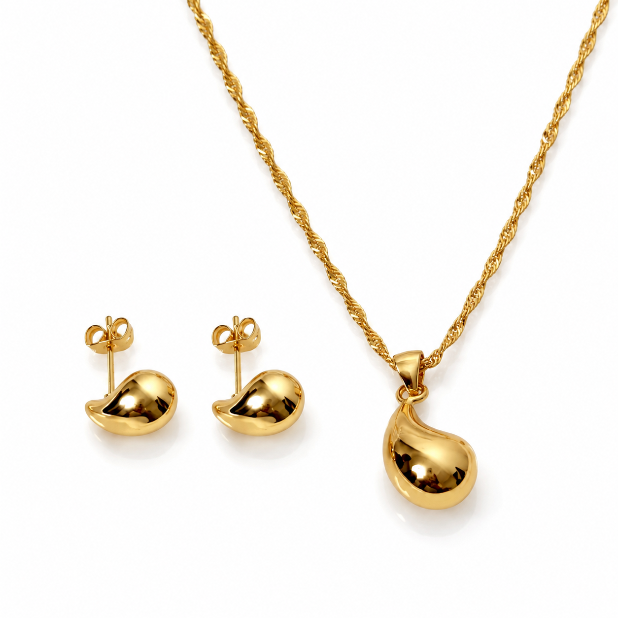 Abuda Amani Dewdrop Gold Jewelry Set image 1