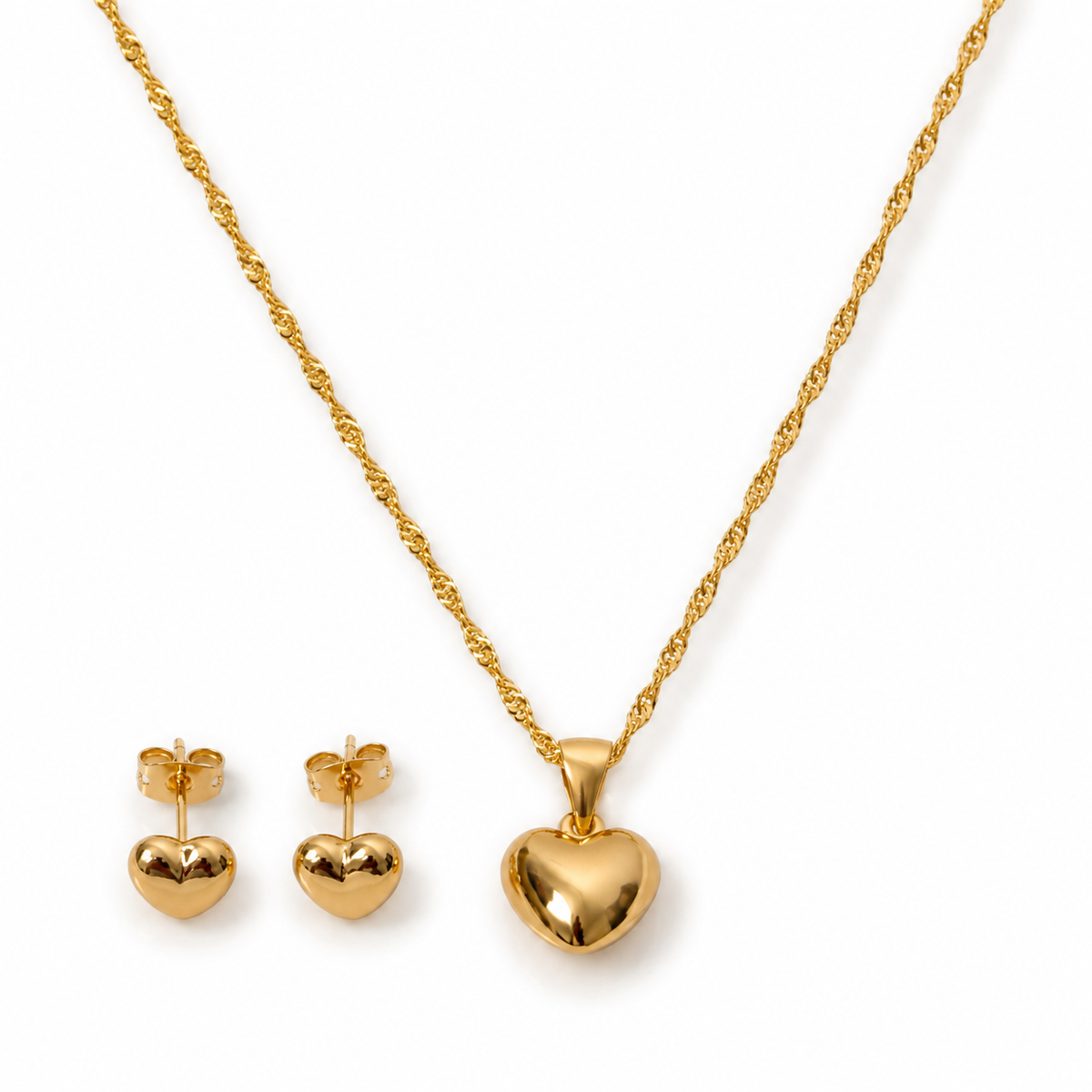 Abuda Rima Crown Heart Gold Jewelry Set image 1