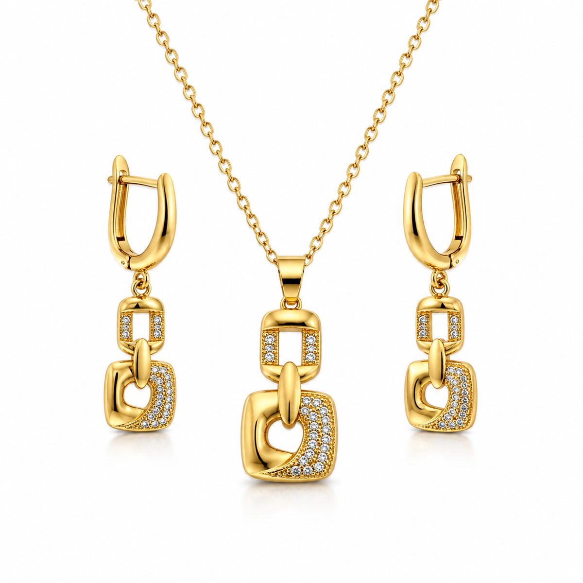 Abuda Iman Chain Lock Gold Jewelry Set image 1