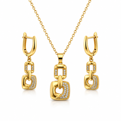 Abuda Iman Chain Lock Gold Jewelry Set image 1
