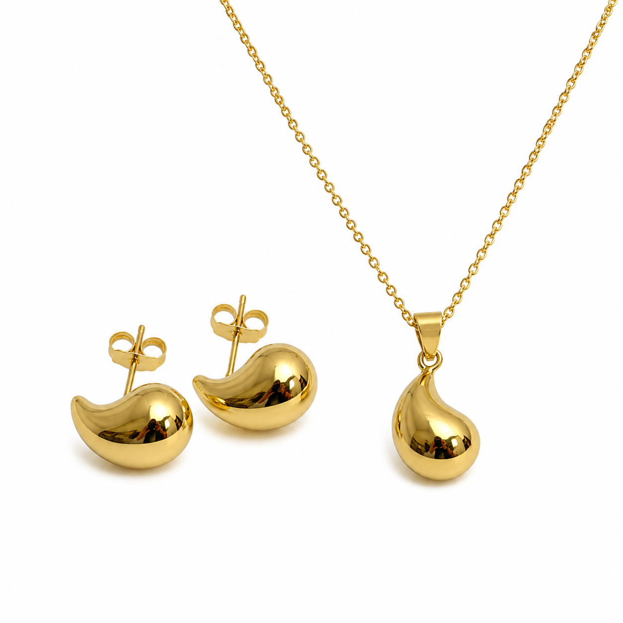 Abuda Rasha Teardrop Orb Gold Jewelry Set image 1