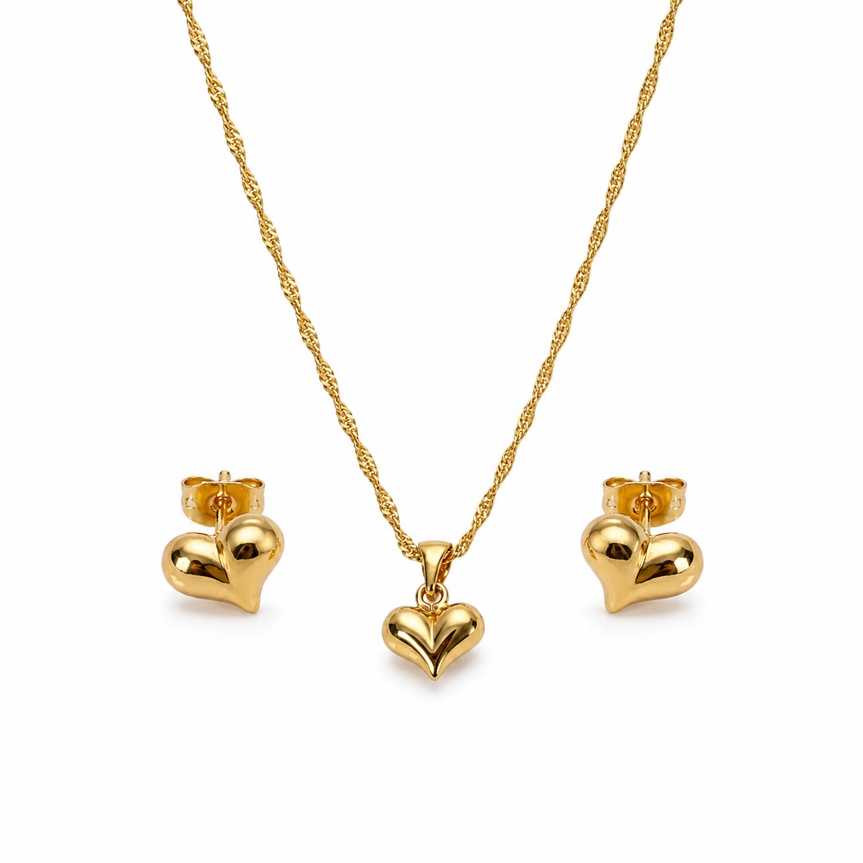 Abuda Dana Tiny Heart Gold Jewelry Set image 1