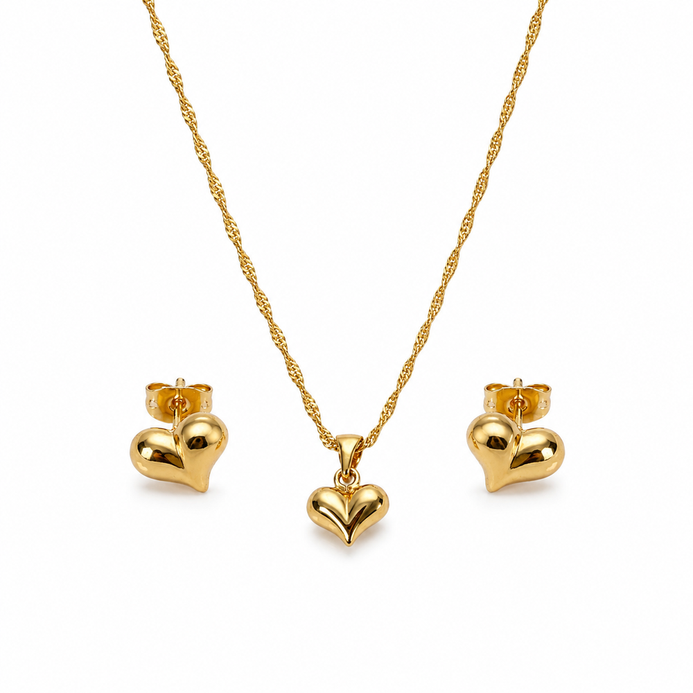 Abuda Dana Tiny Heart Gold Jewelry Set image 1