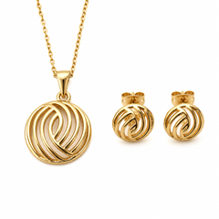 Abuda Noor Spiral Gold Jewelry Set image 1