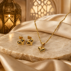 Abuda Dana Tiny Heart Gold Jewelry Set image 2