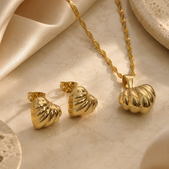Abuda Shams Seashell Fan Gold Jewelry Set image 2