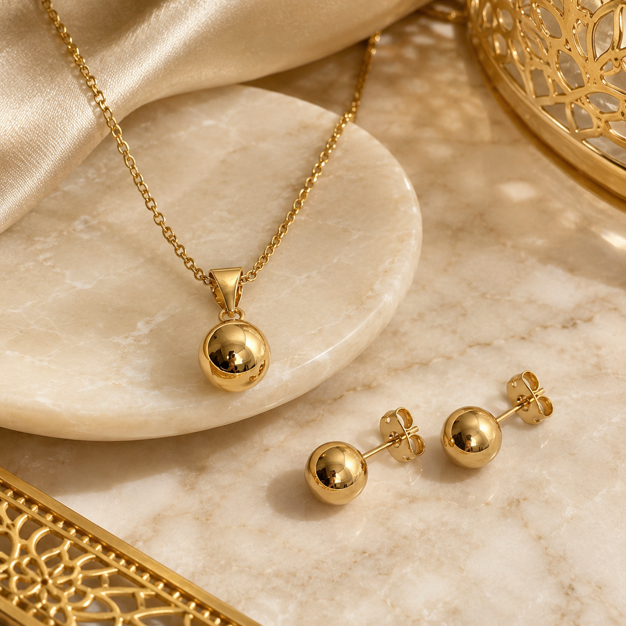 Abuda Amira Orb Blossom Gold Jewelry Set image 2