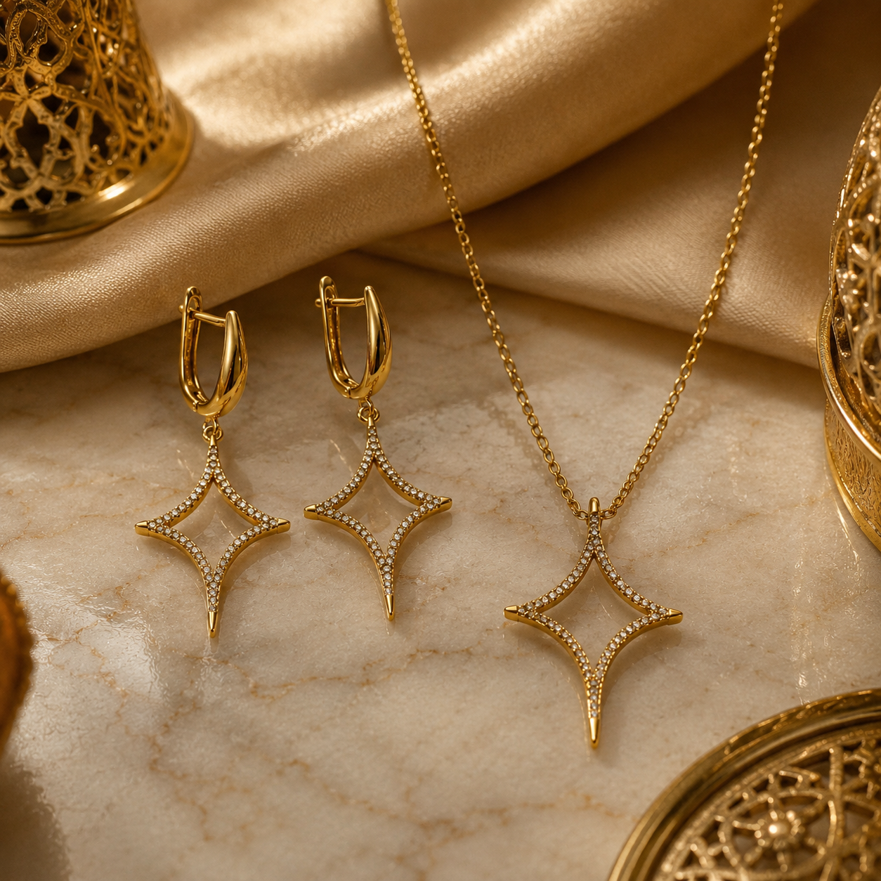 Abuda Samira Starburst Gold Jewelry Set image 2
