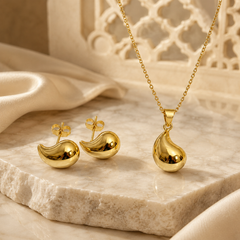 Abuda Rasha Teardrop Orb Gold Jewelry Set image 2