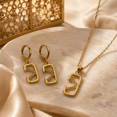 Abuda Safiya Geo Link Gold Jewelry Set image 2
