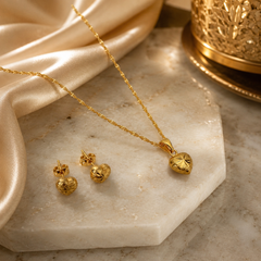 Abuda Zahra Heart Bloom Gold Jewelry Set image 2