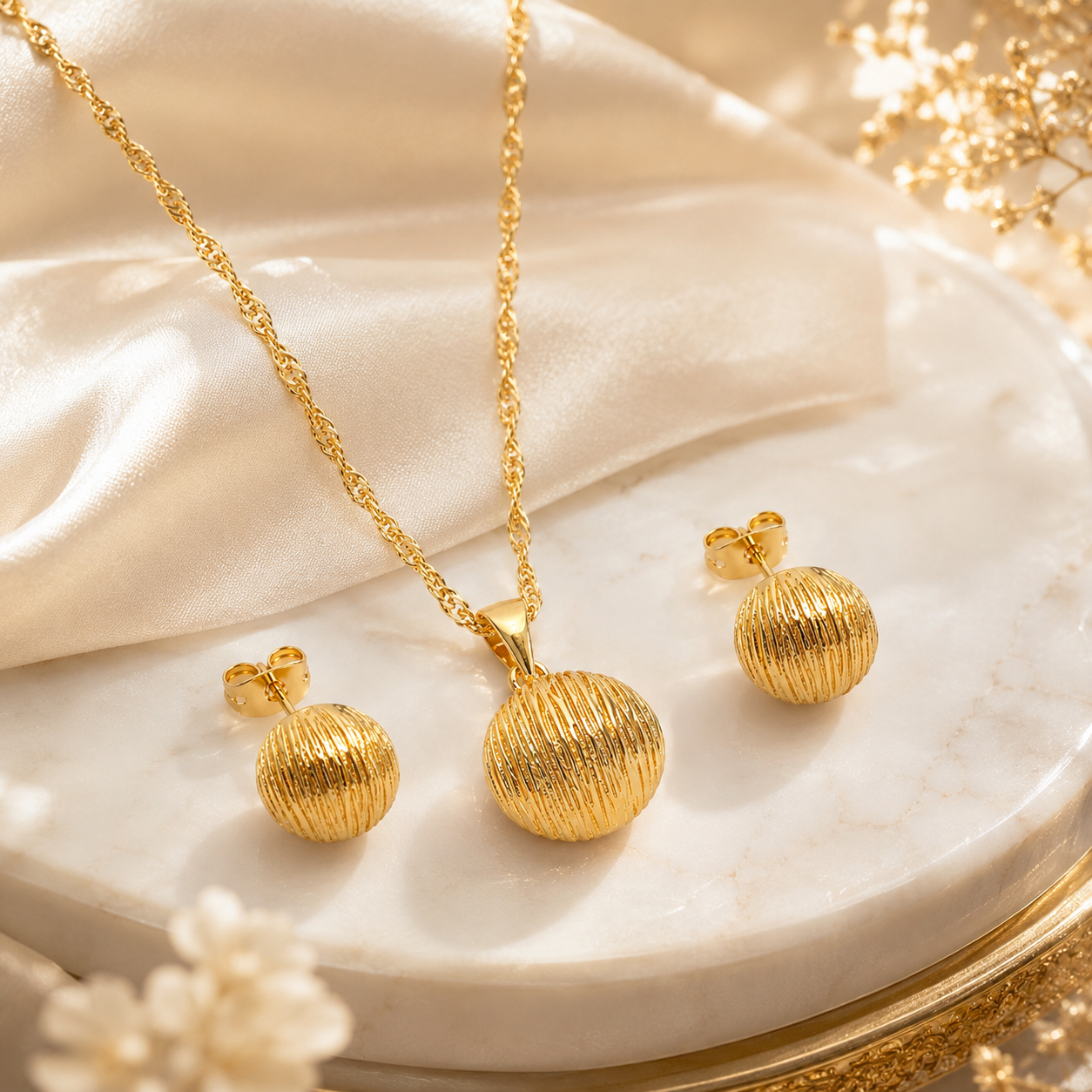 Abuda Nadira Lantern Coin Gold Jewelry Set image 2