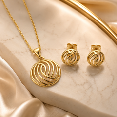 Abuda Noor Spiral Gold Jewelry Set image 2