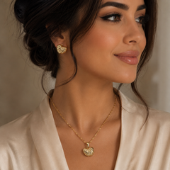 Abuda Shams Seashell Fan Gold Jewelry Set image 3