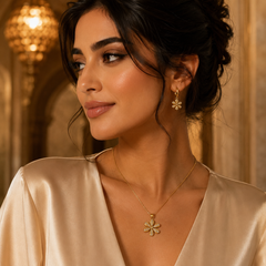 Abuda Yara Daisy Bloom Gold Jewelry Set image 3