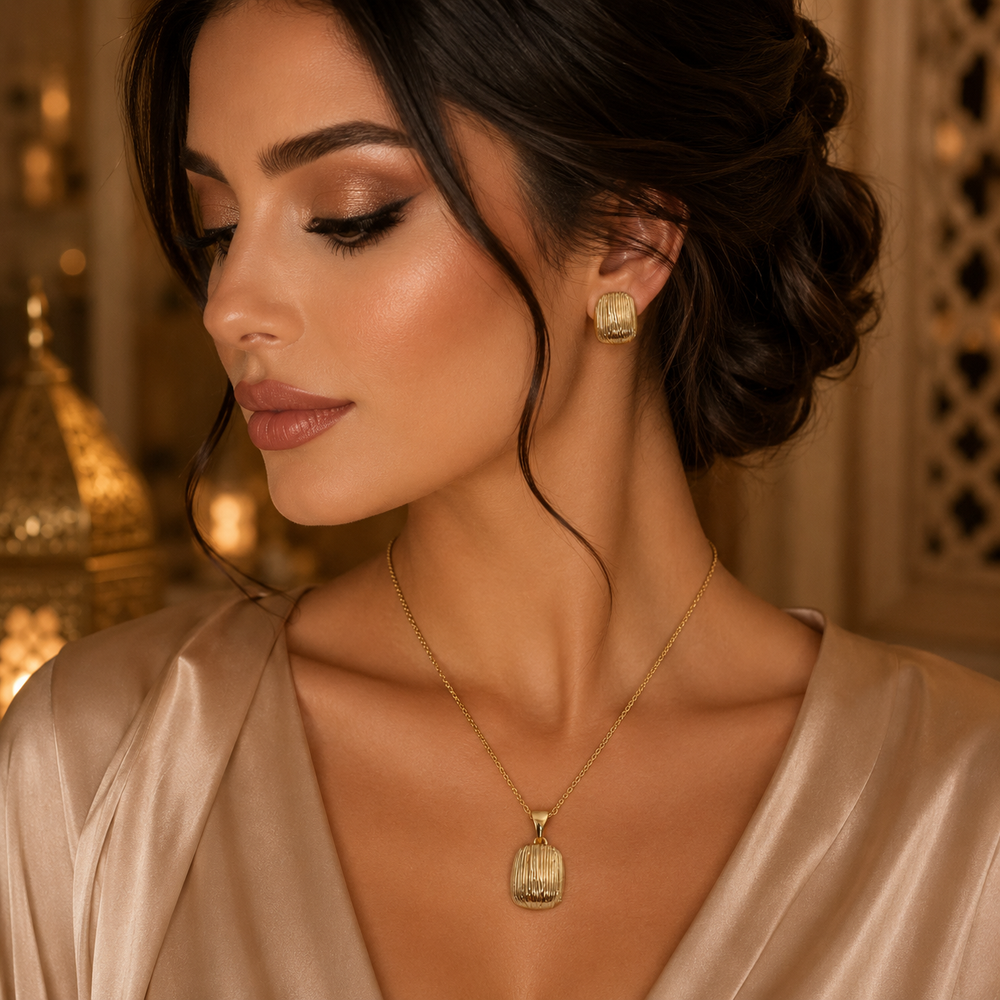 Abuda Marwa Lantern Capsule Gold Jewelry Set image 3