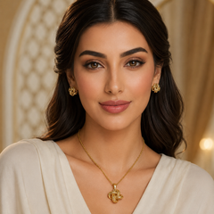Abuda Noura Twisted Knot Gold Jewelry Set image 3