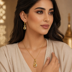 Abuda Iman Chain Lock Gold Jewelry Set image 3