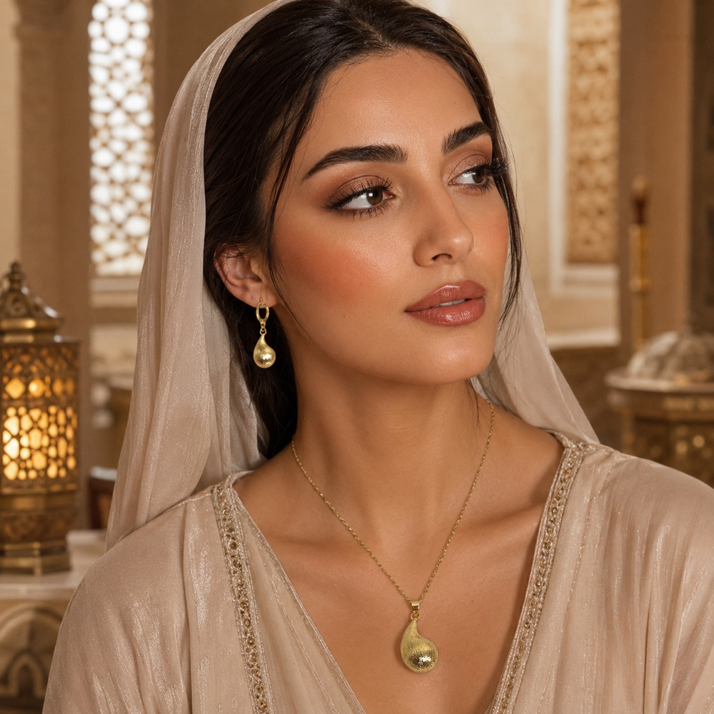Abuda Ola Golden Tear Gold Jewelry Set image 3