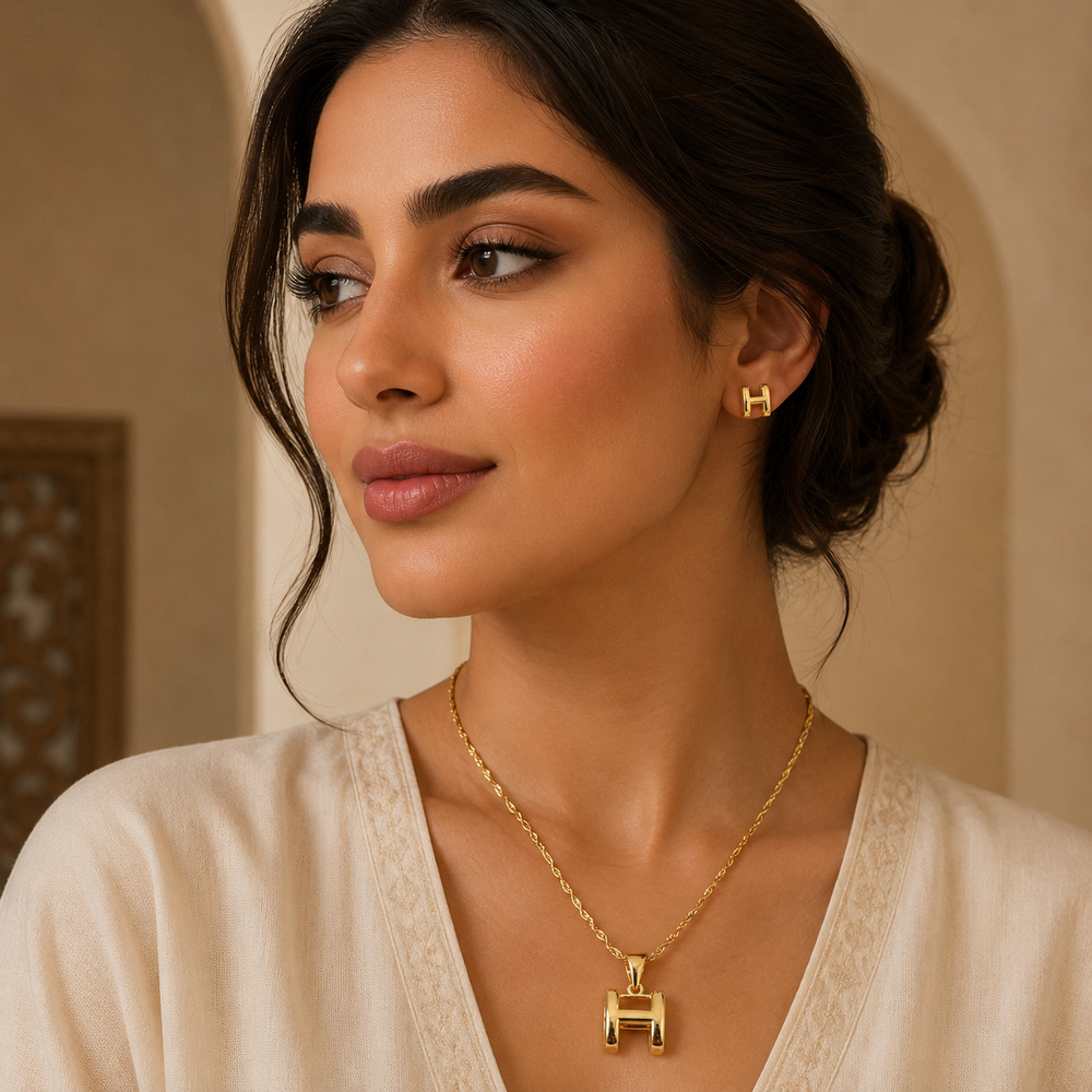 Abuda Hala Heritage H Gold Jewelry Set image 3