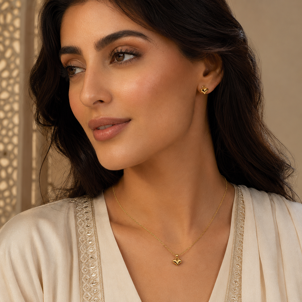 Abuda Dana Tiny Heart Gold Jewelry Set image 3