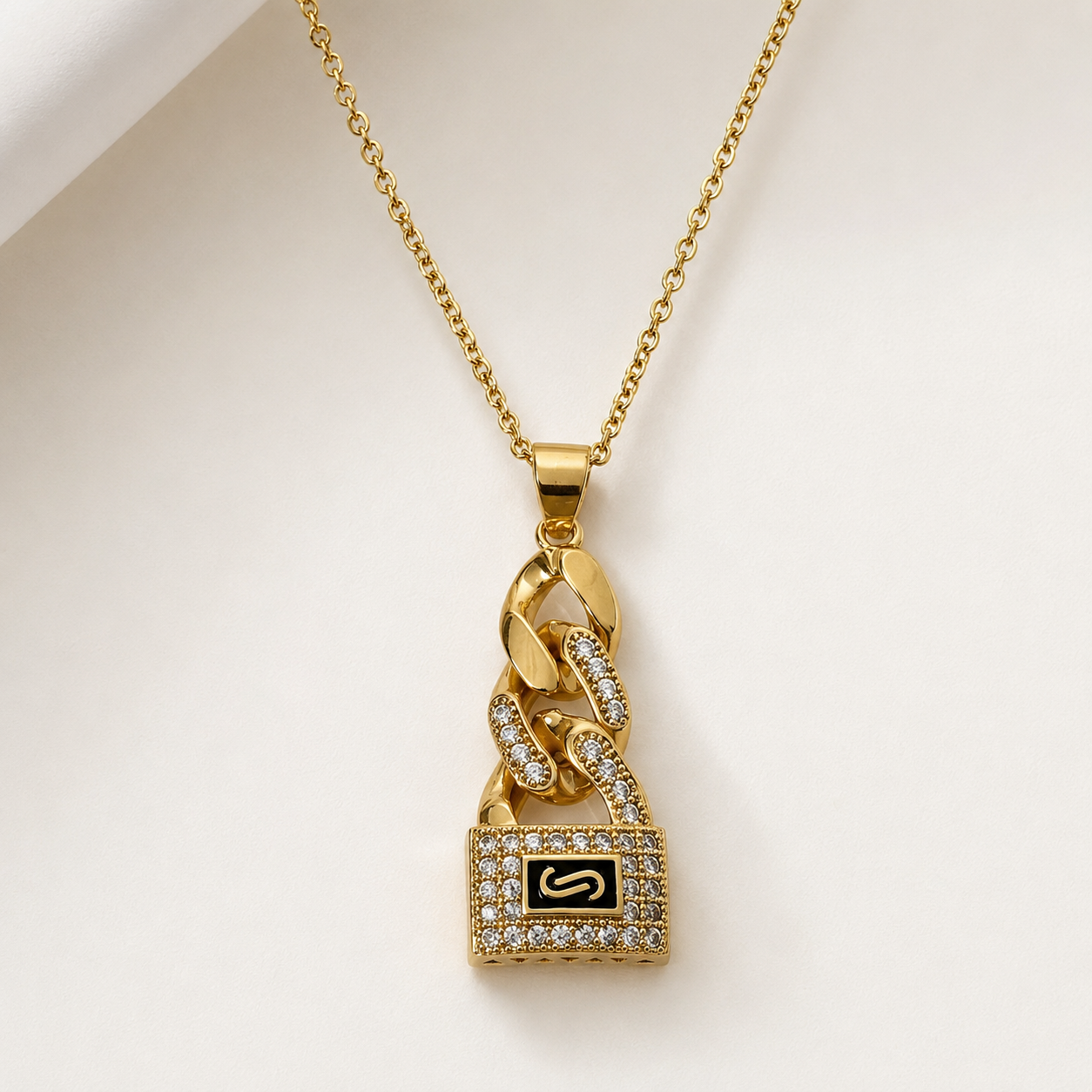 Abuda Salma Lock Charm Gold Jewelry Set image 4