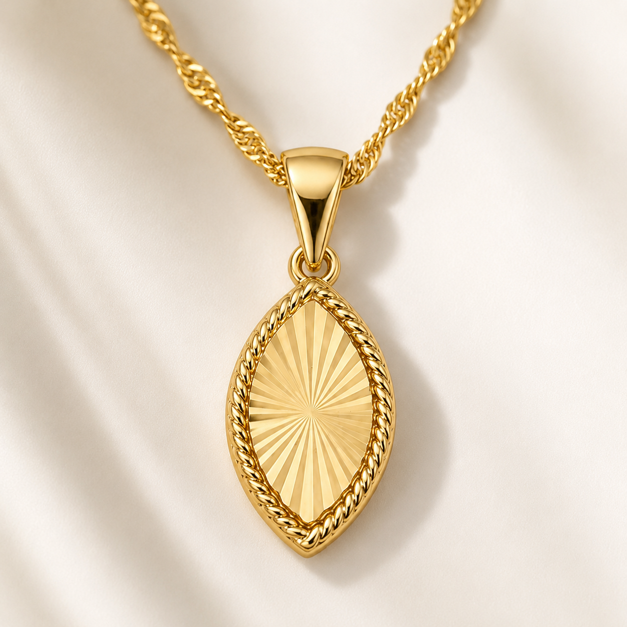 Abuda Yasmina Leaf Marquise Gold Jewelry Set image 4