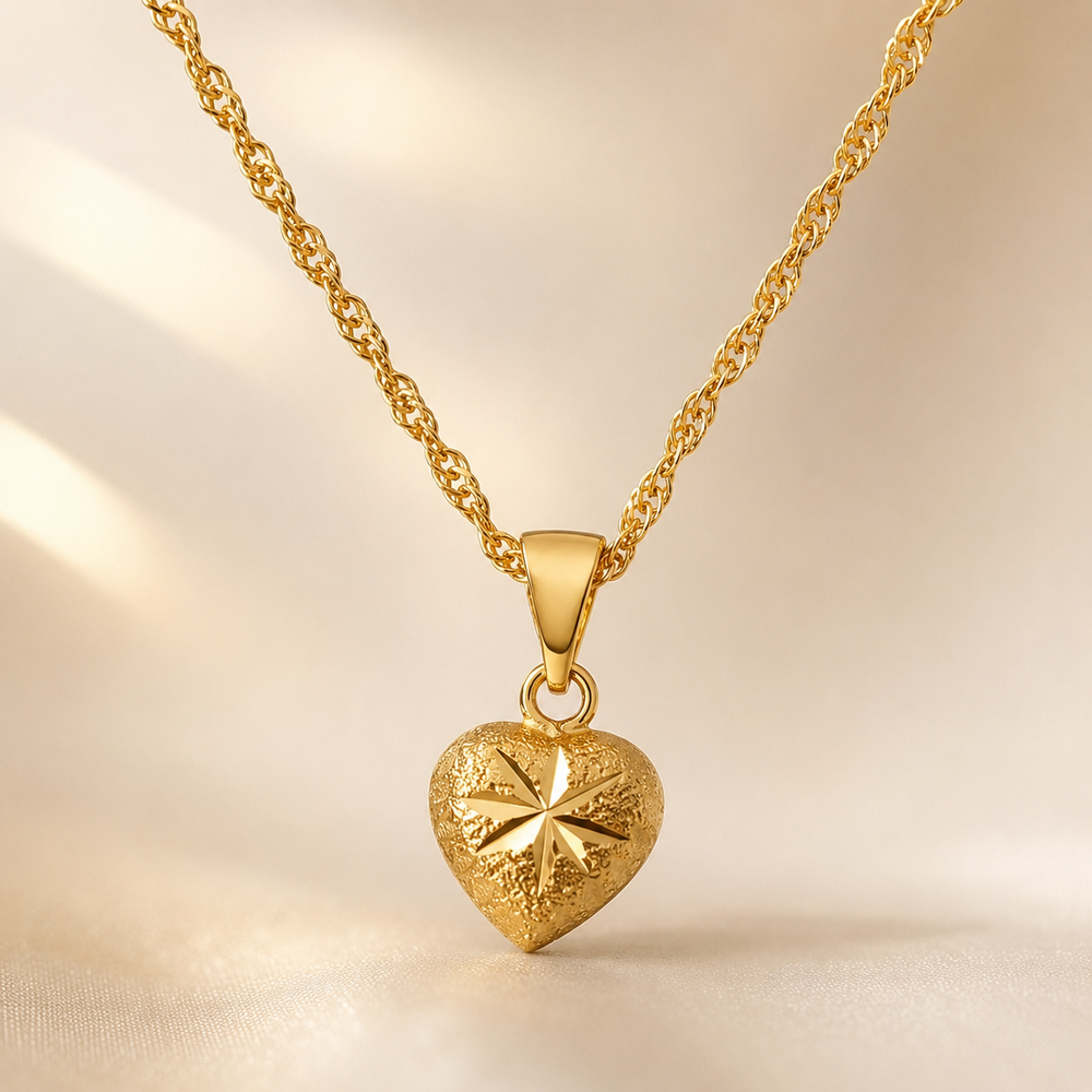 Abuda Zahra Heart Bloom Gold Jewelry Set image 4