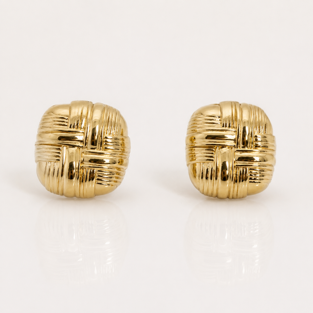 Abuda Nadia Woven Square Gold Jewelry Set image 4