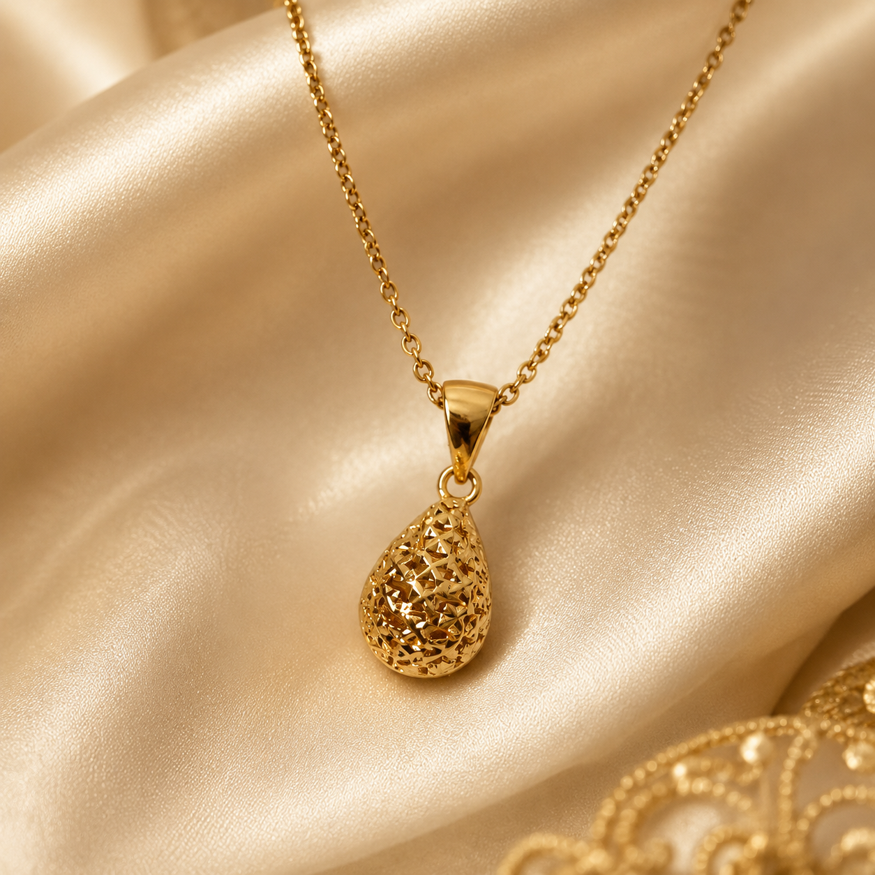 Abuda Malika Pave Teardrop Gold Jewelry Set image 4