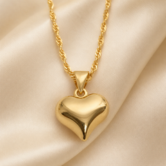 Abuda Aya Puffy Heart Gold Jewelry Set image 4
