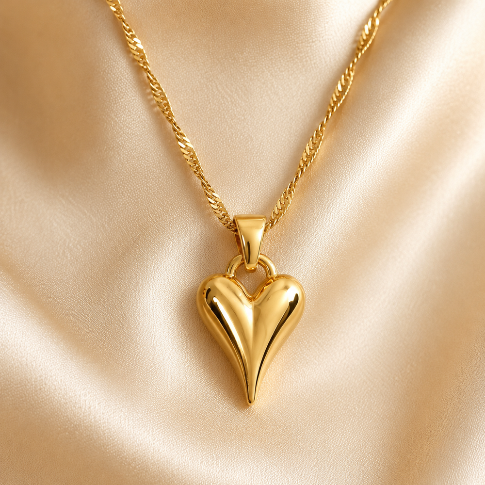 Abuda Yasmin V Heart Gold Jewelry Set image 4