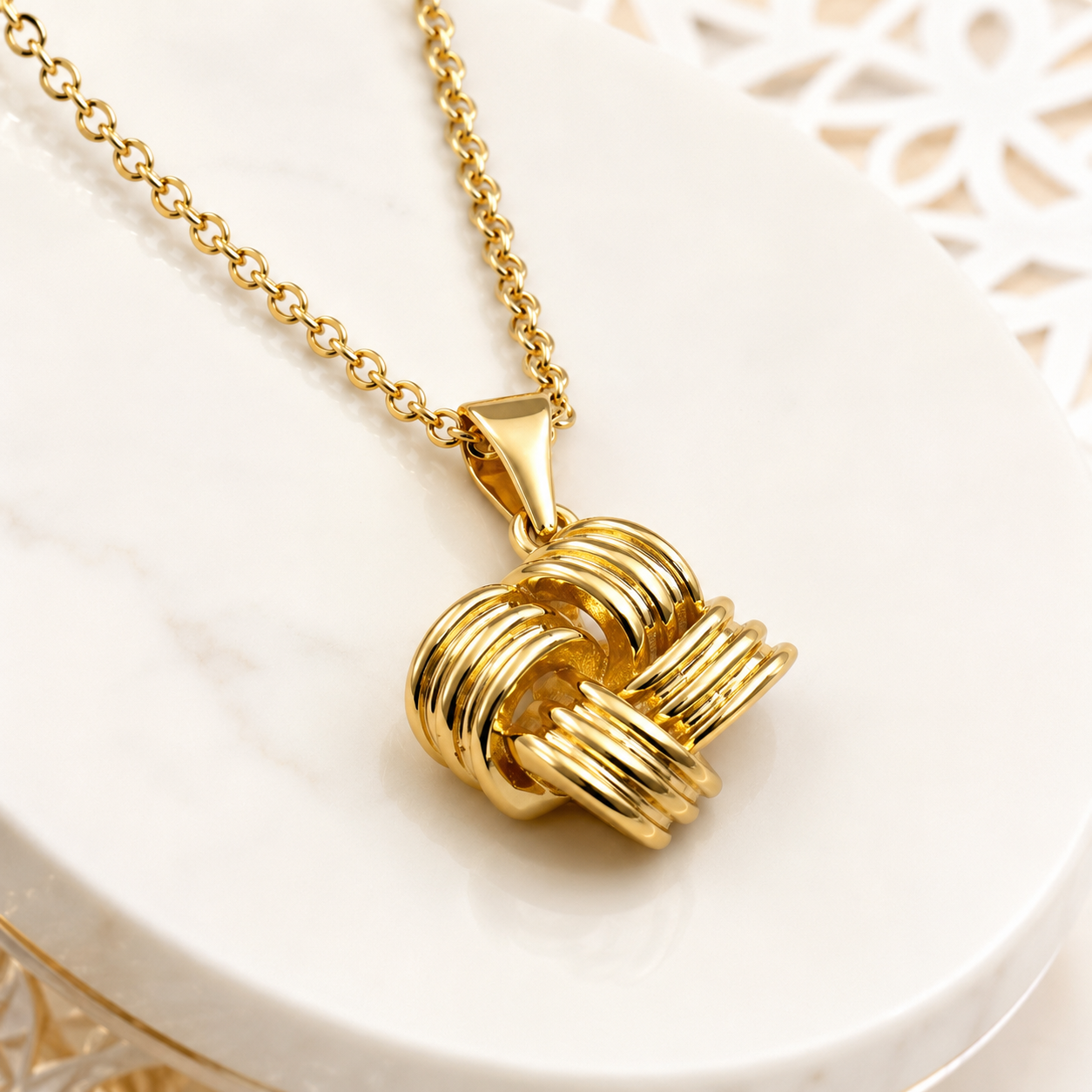 Abuda Latifa Woven Cube Gold Jewelry Set image 4